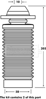 Borg & Beck BPK7094 - Chit protectie praf,amortizor aaoparts.ro