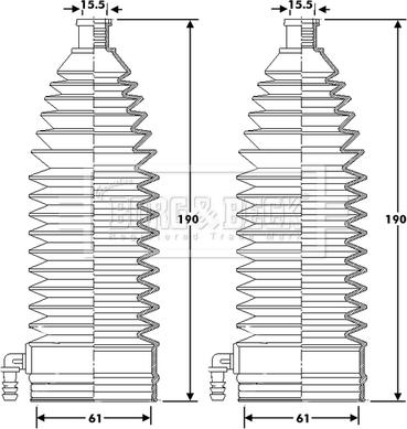 Borg & Beck BSG3424 - Ansamblu burduf, directie aaoparts.ro