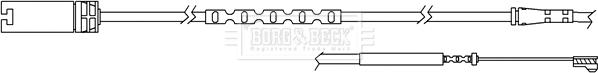 Borg & Beck BWL3054 - Senzor de avertizare,uzura placute de frana aaoparts.ro