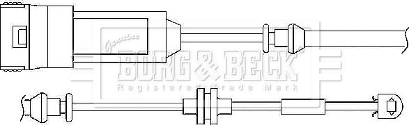 Borg & Beck BWL3016 - Senzor de avertizare,uzura placute de frana aaoparts.ro