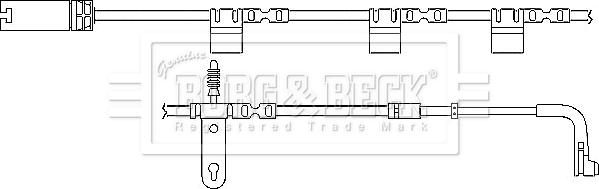 Borg & Beck BWL3028 - Senzor de avertizare,uzura placute de frana aaoparts.ro