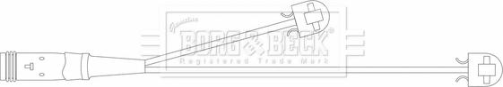 Borg & Beck BWL3170 - Senzor de avertizare,uzura placute de frana aaoparts.ro