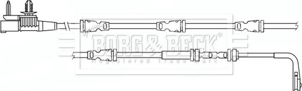 Borg & Beck BWL3225 - Senzor de avertizare,uzura placute de frana aaoparts.ro
