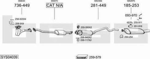 Bosal SYS04039 - Sistem de esapament aaoparts.ro