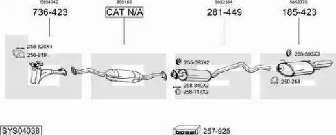 Bosal SYS04038 - Sistem de esapament aaoparts.ro