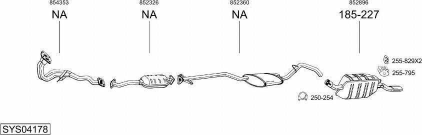 Bosal SYS04178 - Sistem de esapament aaoparts.ro