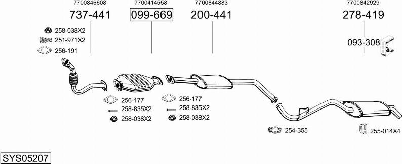 Bosal SYS05207 - Sistem de esapament aaoparts.ro