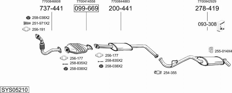 Bosal SYS05210 - Sistem de esapament aaoparts.ro