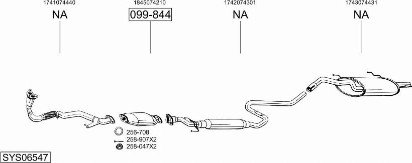 Bosal SYS06547 - Sistem de esapament aaoparts.ro