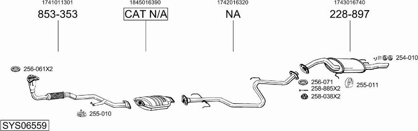 Bosal SYS06559 - Sistem de esapament aaoparts.ro