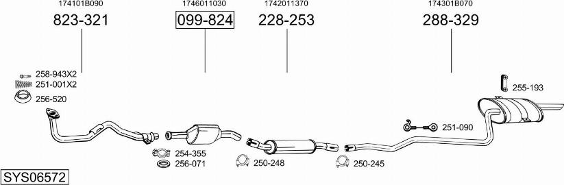 Bosal SYS06572 - Sistem de esapament aaoparts.ro