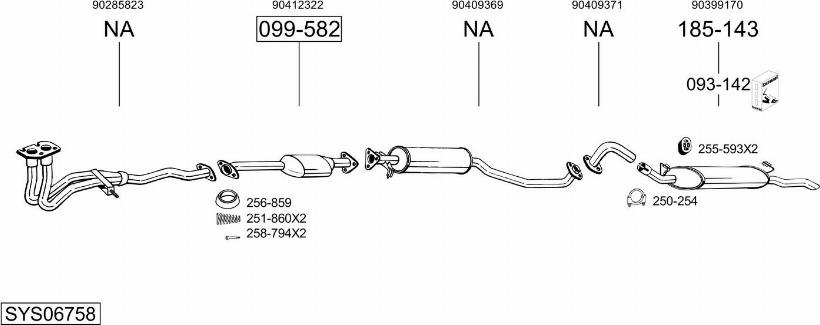 Bosal SYS06758 - Sistem de esapament aaoparts.ro