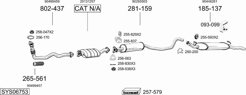 Bosal SYS06753 - Sistem de esapament aaoparts.ro