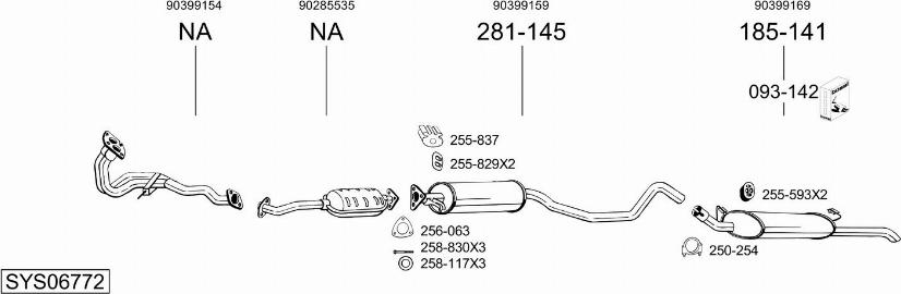 Bosal SYS06772 - Sistem de esapament aaoparts.ro