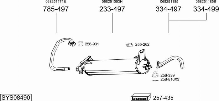 Bosal SYS08490 - Sistem de esapament aaoparts.ro