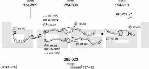 Bosal SYS08255 - Sistem de esapament aaoparts.ro