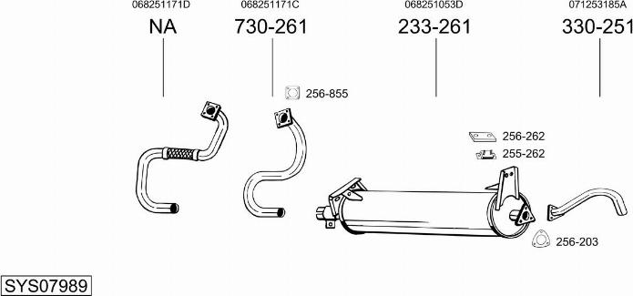 Bosal SYS07989 - Sistem de esapament aaoparts.ro
