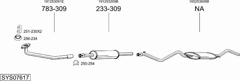 Bosal SYS07617 - Sistem de esapament aaoparts.ro