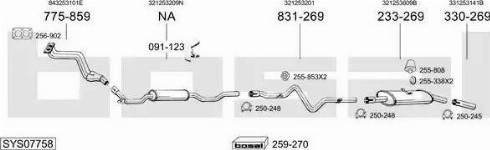 Bosal SYS07758 - Sistem de esapament aaoparts.ro