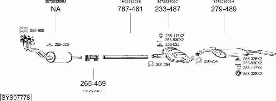 Bosal SYS07778 - Sistem de esapament aaoparts.ro