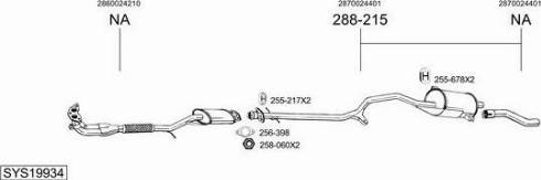 Bosal SYS19934 - Sistem de esapament aaoparts.ro