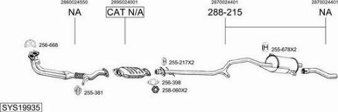 Bosal SYS19935 - Sistem de esapament aaoparts.ro