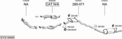 Bosal SYS19409 - Sistem de esapament aaoparts.ro