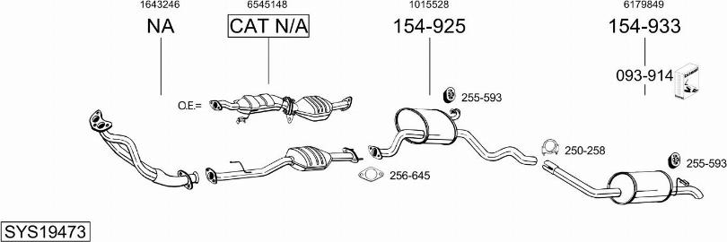 Bosal SYS19473 - Sistem de esapament aaoparts.ro