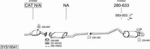 Bosal SYS19541 - Sistem de esapament aaoparts.ro