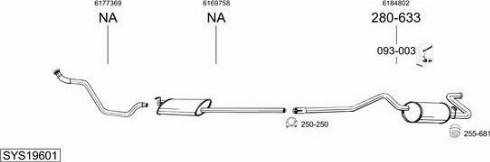 Bosal SYS19601 - Sistem de esapament aaoparts.ro