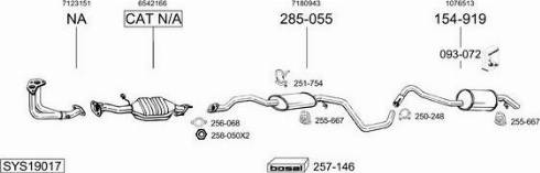 Bosal SYS19017 - Sistem de esapament aaoparts.ro