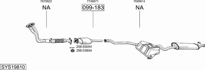 Bosal SYS19810 - Sistem de esapament aaoparts.ro
