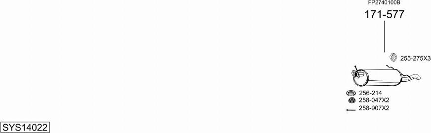 Bosal SYS14022 - Sistem de esapament aaoparts.ro