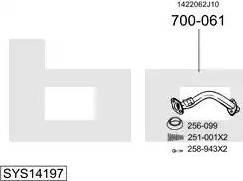 Bosal SYS14197 - Sistem de esapament aaoparts.ro