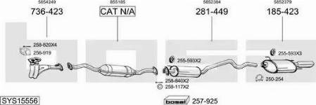 Bosal SYS15556 - Sistem de esapament aaoparts.ro