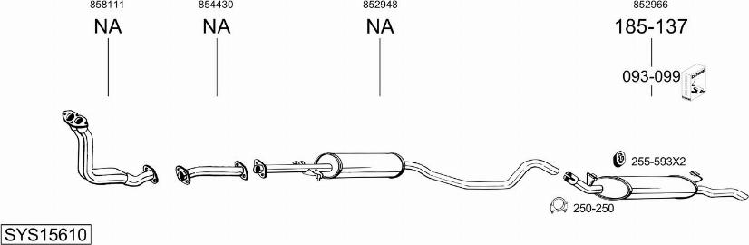 Bosal SYS15610 - Sistem de esapament aaoparts.ro
