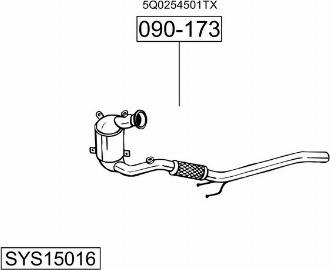 Bosal SYS15016 - Sistem de esapament aaoparts.ro