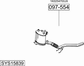 Bosal SYS15839 - Sistem de esapament aaoparts.ro