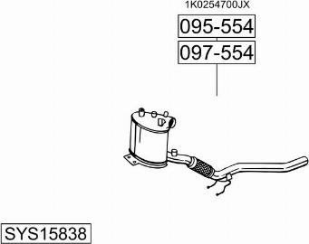 Bosal SYS15838 - Sistem de esapament aaoparts.ro