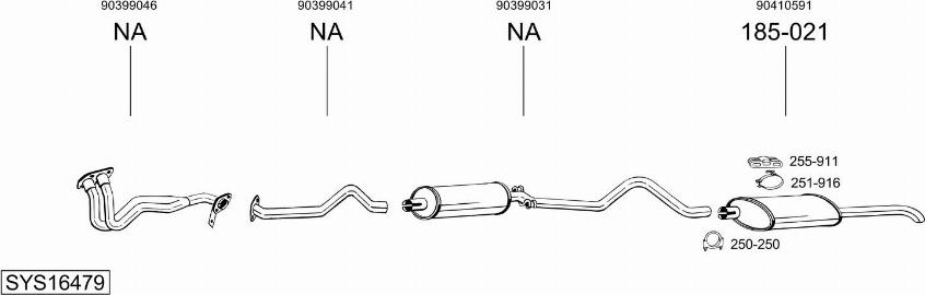 Bosal SYS16479 - Sistem de esapament aaoparts.ro
