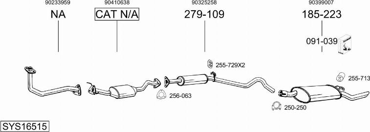Bosal SYS16515 - Sistem de esapament aaoparts.ro