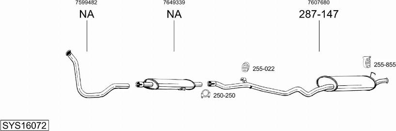 Bosal SYS16072 - Sistem de esapament aaoparts.ro