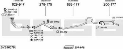 Bosal SYS16376 - Sistem de esapament aaoparts.ro
