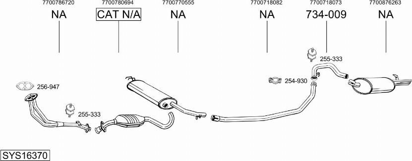 Bosal SYS16370 - Sistem de esapament aaoparts.ro