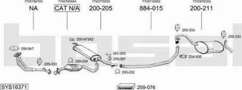 Bosal SYS16371 - Sistem de esapament aaoparts.ro