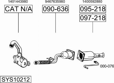 Bosal SYS10212 - Sistem de esapament aaoparts.ro