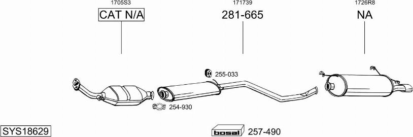 Bosal SYS18629 - Sistem de esapament aaoparts.ro