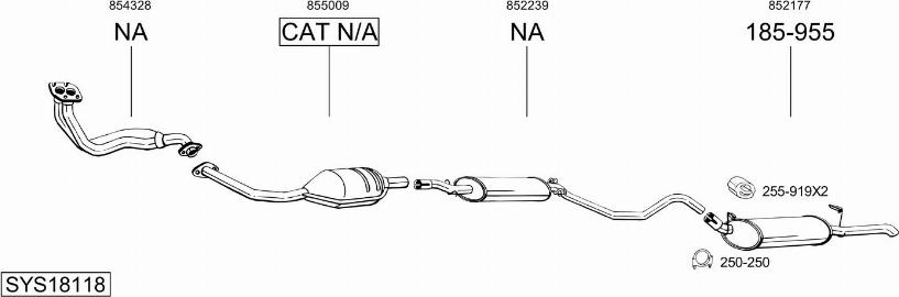 Bosal SYS18118 - Sistem de esapament aaoparts.ro