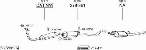 Bosal SYS18176 - Sistem de esapament aaoparts.ro