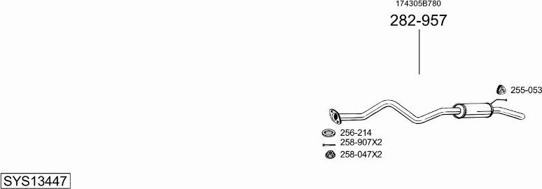 Bosal SYS13447 - Sistem de esapament aaoparts.ro
